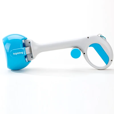 Blue L (44x15.5cm) Hipidog Pet Pooper Scooper Long Handle Portable Pet Dog Pooper Scooper Waste Cleaner - Цвет: Blue L (44x15.5cm)