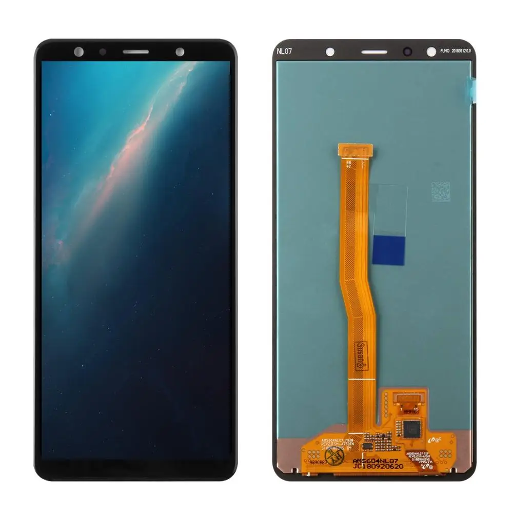 6,0 ''Супер AMOLED lcd для samsung Galaxy A7 A750 SM-A750F A750F дисплей с сенсорным экраном в сборе Замена с рамкой