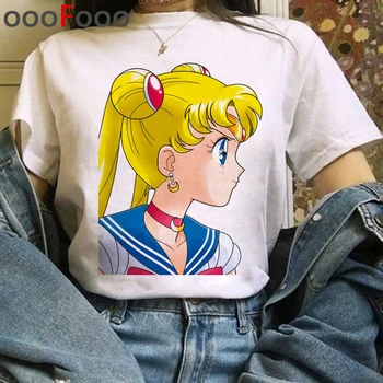 

Sailor Moon Harajuku Kawaii Tshirts Women Ullzang Cute Usagi Anime T Shirts 90s Funny Cartoon T-shirts Aesthetic Top Tees Female