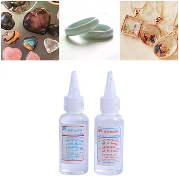 

2pcs/set AB Glue Crystal Clear Resin Epoxy Resin Transparent For DIY Jewelry Making Tools Accessories