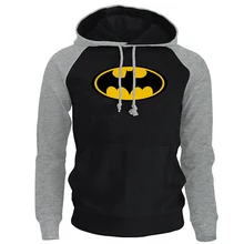 Мужская Спортивная толстовка с капюшоном,, Осень-зима, реглан, толстовка с принтом Бэтмена, Харадзюку, толстовки для мужчин, пуловер, флисовый спортивный костюм