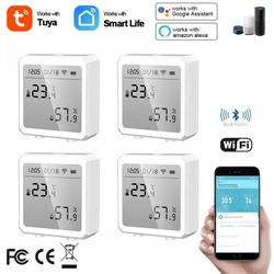 Capteur de température et d'humidité Tuya, WIFI, Bluetooth, pour maison connectée, télécommande avec affichage, compatible avec Alexa et Google 