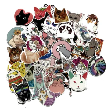 

12sets Cute cat 50pcs/set cartoon paster anime decals scrapbooking diy stickers decoration phone waterproof cartoon accessory