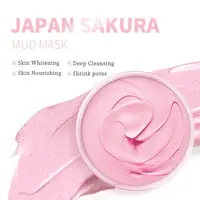 LAIKOU Japan Sakura Clay Mask Deep Cleansing Whitening Repair Skin Mud Korean Face Mask Oil Control Shrink Pores Skin Care Masks 5