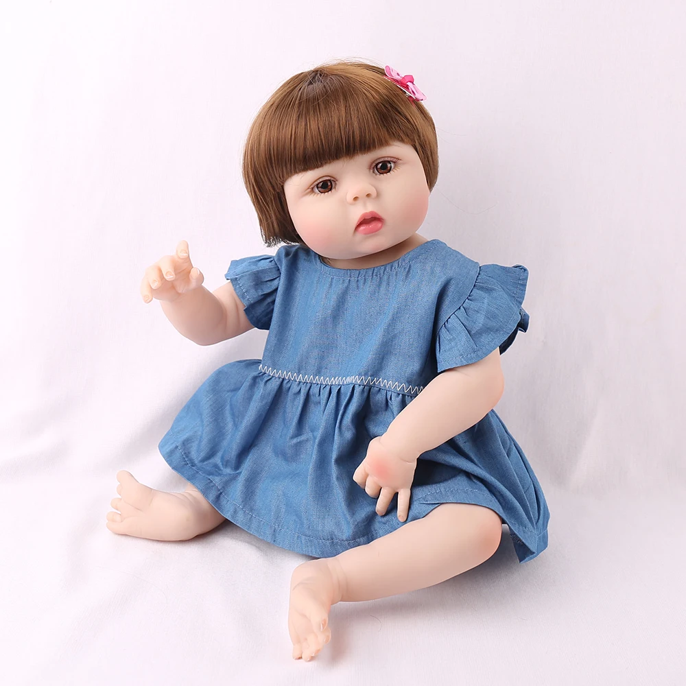 Bebe Кукла reborn silicona completo для новорожденных, для девочек куклы игрушки 22 дюймов 55 см Новорожденные силиконовые куклы подарок