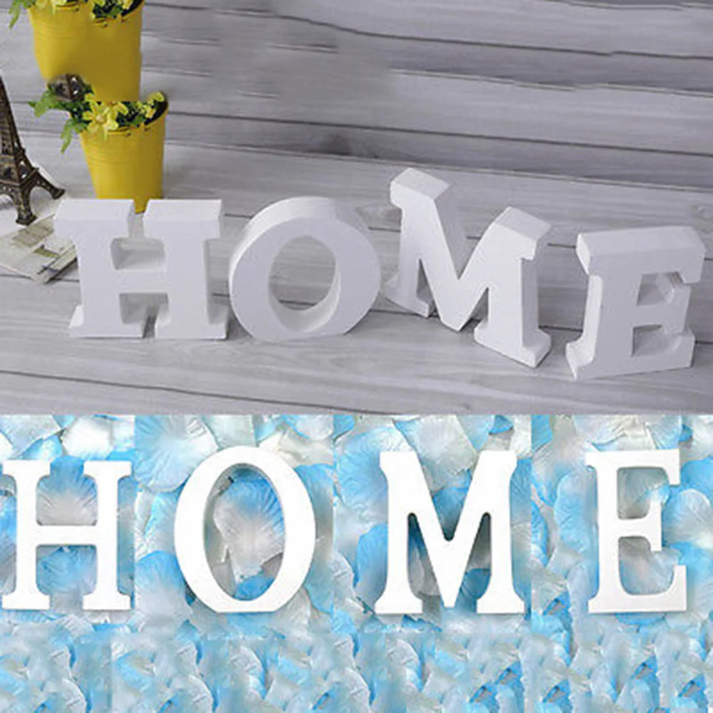 

1pc Diy Freestanding Wood Wooden Letters White Alphabet Wedding Birthday Party Home Decorations Personalised Name Design