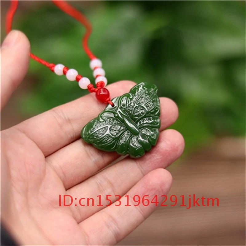Китайский шарм ожерелье амулет кулон резной жадеит натуральная мода женские