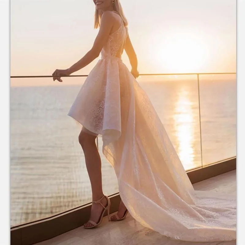 sexy-white-lace-wedding-dresses-princess-custom-made-backless-hi-lo-bridal-dress-simple-sweep-train-beach-wedding-gowns-with-sashes (1)_副本