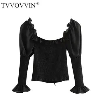 

Loose Ruffle Bow Drawstring Blouse Fashion Black Vintage Chiffon Small Fresh 2020 Spring Sheath Minority Loose Shirt ZLL4968