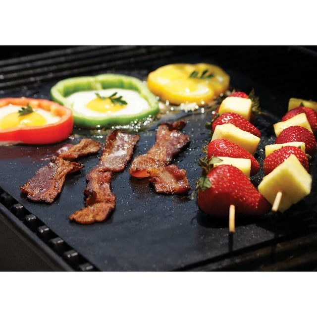 2Db/Set 40*30 Cm Újrafelhasználható, Nem Tapadható Bbq Grill Szőnyeg 0,2 Mm Vastag Ptfe Barbecue Sütőbetétek Főzőpad Parti Szerszámok - Image 4