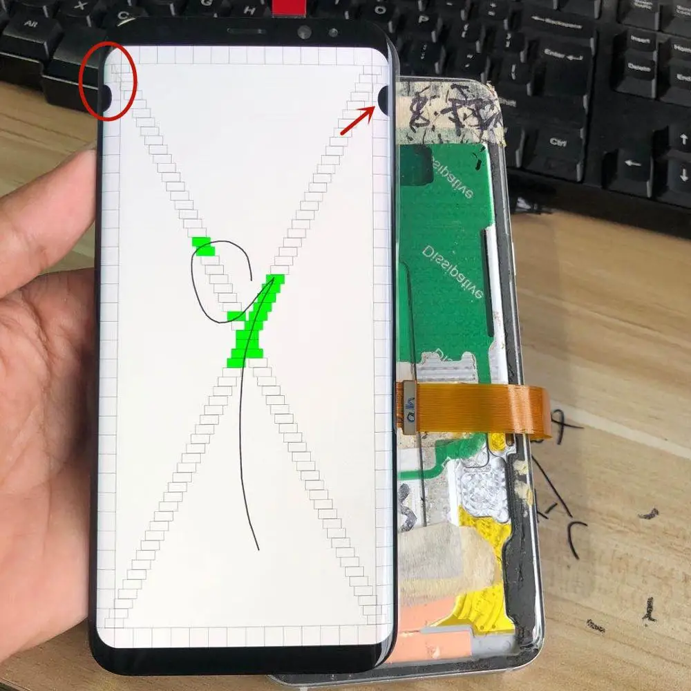 Original With Dead Pixels LCD For Samsung Galaxy