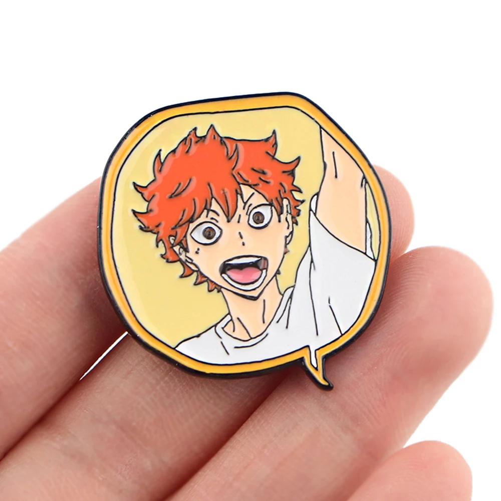 DZ1268 Аниме Haikyuu! Эмалированные Броши для женщин мужчин Значки рюкзаков сумок