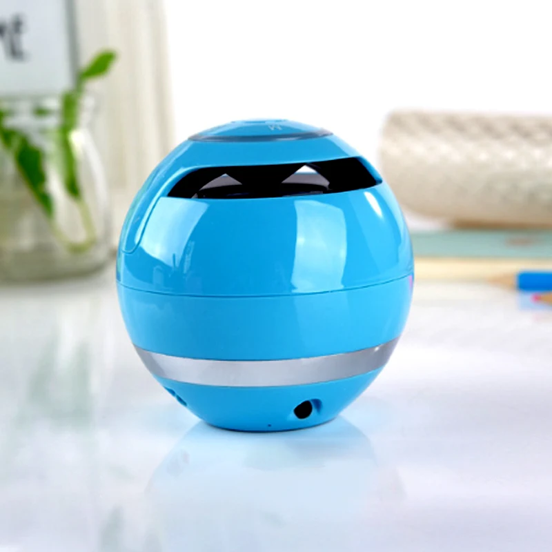 Синий Многофункциональный Мини Bluetooth динамик в форме шара беспроводной динамик Поддержка TF карты Hands-free FM MP3 Музыкальные плееры для телефона - Цвет: Синий