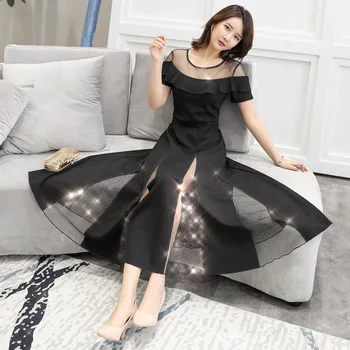 

Summer 2020 Party Vacation maxi Vintage Dress Women's kimono Lady Sexy Midi Vestidos Plus Size Clothes Boho Dresses Black