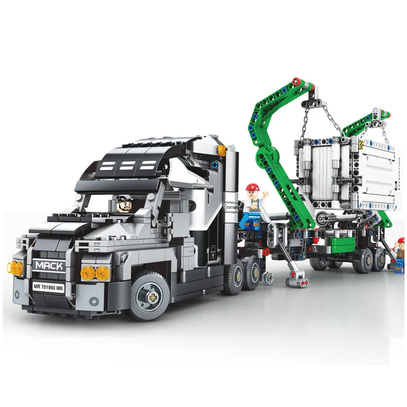 

SENBO Technic 703940 1202PCS the mack big truck set building blocks compatible city 42078 car bricks toys for children