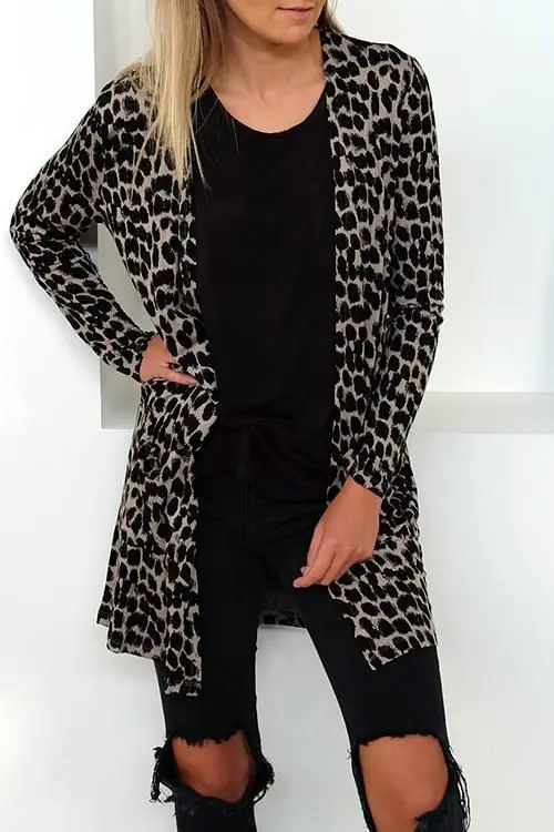 Осенний свитер женский длинный рукав пэчворк вязаный открытый передний