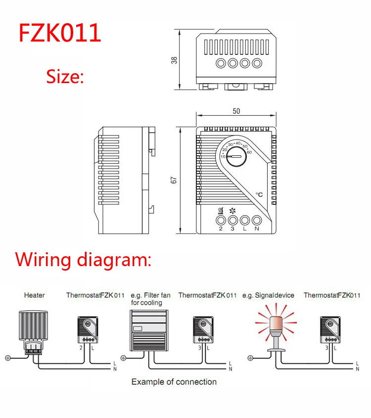 Термостат гигростат FZK011 MFR012 электрическая коробка механический регулятор температуры регулятор влажности вентилятор Нагреватель Охладитель