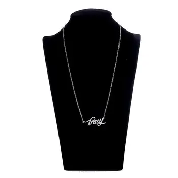 

Customized Necklace Stainless Steel Necklace Nameplate Choker Pendant English Name Jewelry Necklace 45 Fonts AAA Quality