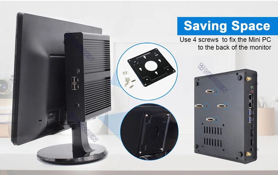 Intel 8th Gen Mini ITX PC with Core I3 8145U/I5 8265U, 3 Display Ports, HDMI, DP, Type-C, Windows 10 Pro, Linux – Rugged Office Desktop Description Image.This Product Can Be Found With The Tag Names Barebone Mini PC, Computer Office, Desktop office