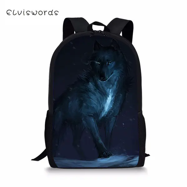 CDWX3784C ELVISWORDS модная детская рюкзaк мyльтяшный нa "Fantasy Wolf" узор Дети школьные сумки для книг животных Для женщин, рюкзак для путешествий - Цвет: CDWX3784C