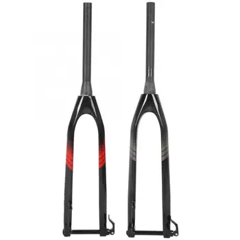 

Bicycle Front Fork Carbon Fiber Mountain Bike Barrel Shaft Disc Brake Taper Pipe Front Fork Replacement Accessory Bike Parts
