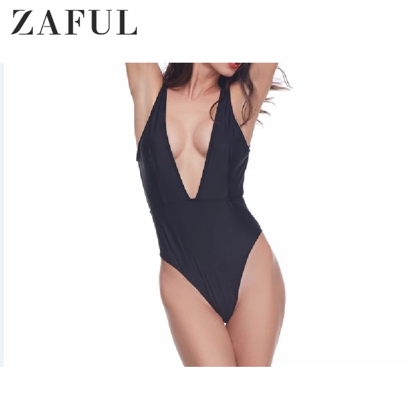 Zaful black one piece swimsuit Clearance