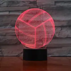 3D лампа спортивный Волейбол Лучший подарок для детей атмосферный сенсорный датчик светодиодный ночник лампа для внутренней декорации