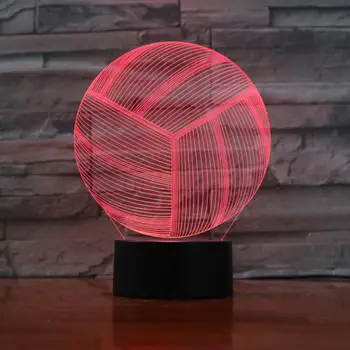 

3D Lamp the sports volleyball best present for children Atmosphere touch sensor led night light lamp for indoor decoration
