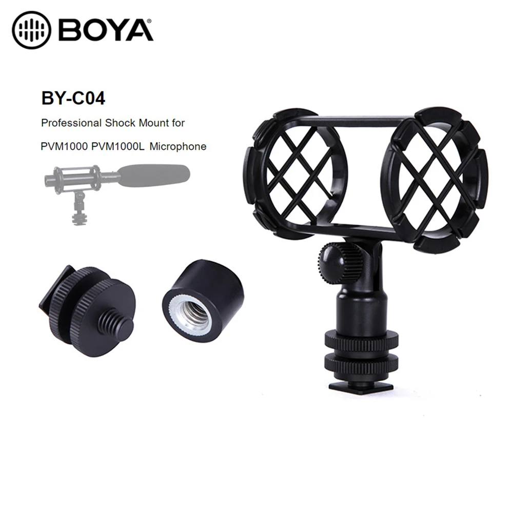 BOYA BY-C04 Камера видео микрофон с амортизатором для BY-PVM1000 BY-PVM1000L Rode NTG-1 NTG-2 NTG-3 NTG-4 19