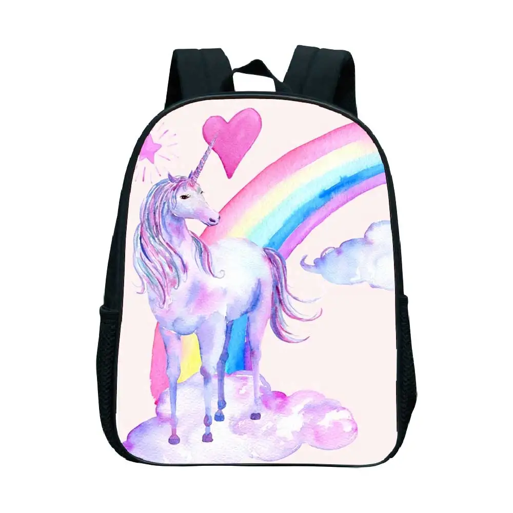 1 New Kids Unicorn Backpack Children Daily Bags Beautiful Printing Toddler Rucksack Cute Kindergarten Bookbag Back to School Gift - Цвет: 1