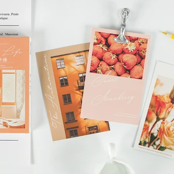 

30pcs Orange Color Theme Life Style Card As Party Invitation DIY Decoration Gift Card Message Card Postcard