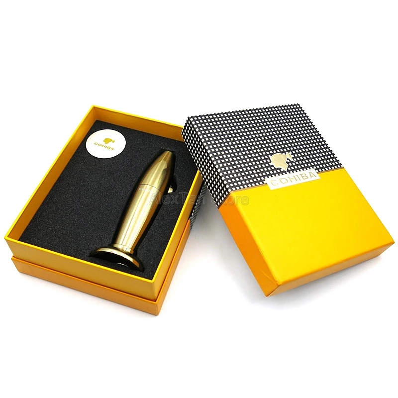 Бренд COHIBA, новинка, Отличный Ветрозащитный фонарь для сигарет из нержавеющей стали, зажигалка для сигар