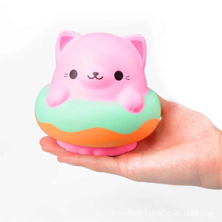 Супер милый пончик кошка мягкие игрушки PU Анти Стресс медленно поднимающийся сжимаются игрушки животных подарок для детей и украшения высокое качество