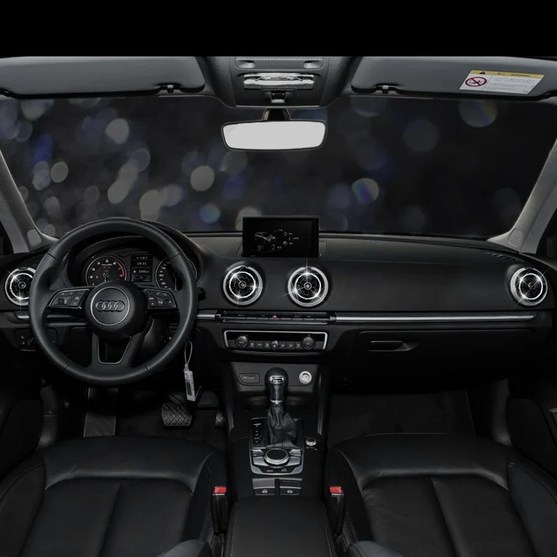 Модное бриллиантовое декоративное кольцо для кондиционера для Audi A3/S3 Q2LA3/S3 интерьера, предназначенное для украшения интерьера