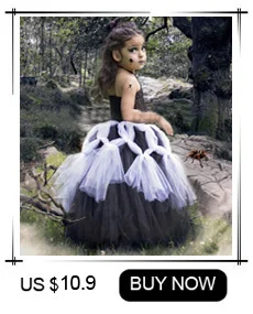 Vintage Dead Bride Girls Tutu Dress with Veil Children Corpse Lady Halloween Carnival Cosplay Costume Kids Fancy Tulle Dress