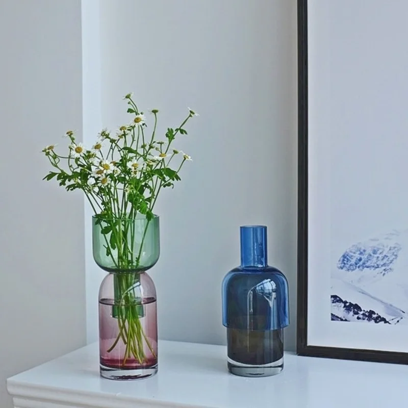 Two Ways Flower Vase Home Decor Living Room Decoration Glass Vase Christmas Gift Plant Pots Nordic Vases Succulent Planter 2