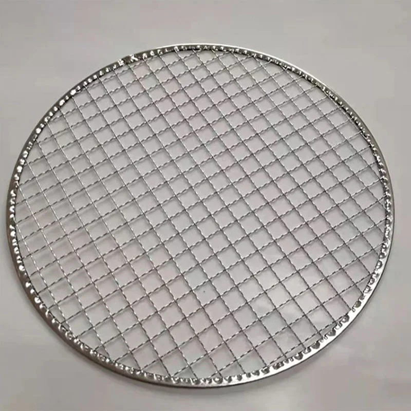 20PCS Size options Disposable Round square BBQ barbecue grill net mesh outdoor garden Dinner barbecue grate camp bbq grill pan