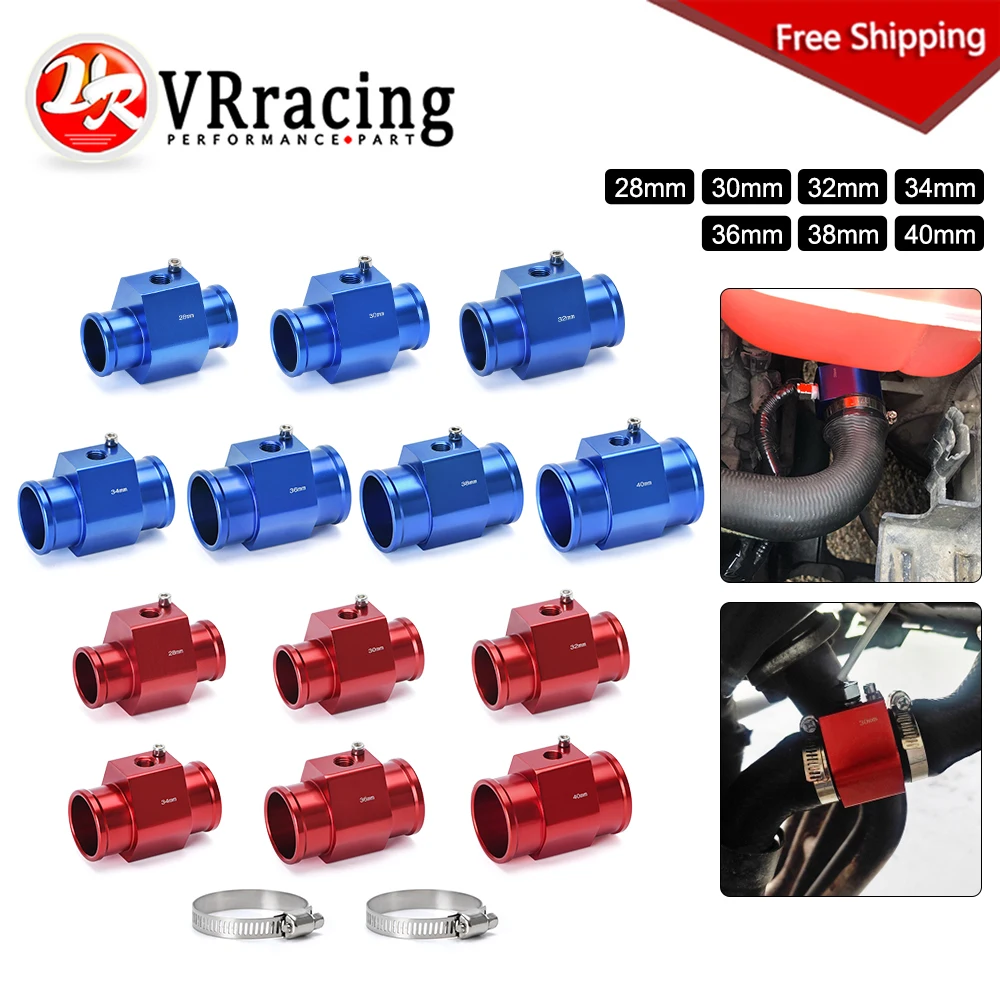 Water Temp Gauge Radiator Temperature Water Temp Joint Pipe Sensor 40mm/36mm/34mm/32mm/30mm/28mm Hose Adapter
