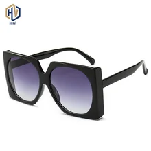 Квадратные Солнцезащитные очки большого размера с большой оправой, винтажные женские брендовые дизайнерские Роскошные новые модные трендовые популярные солнечные очки UV400