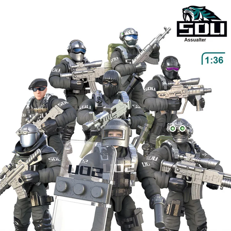 12/" 1//6 SWAT Police Soldier military combat suit Action Figure Model Collection