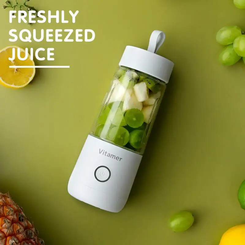 

350ml Portable Juicer Electric USB Rechargeable Smoothie Blender Machine Mixer Mini Juice Maker Fast Food Processor Mobile Mixer
