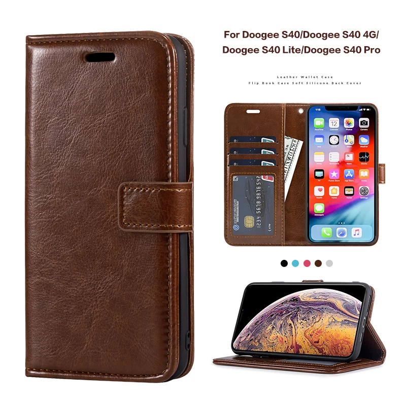 Чехол книжка из искусственной кожи Для Doogee S40 чехол кошелек с фоторамкой 4G Lite Pro