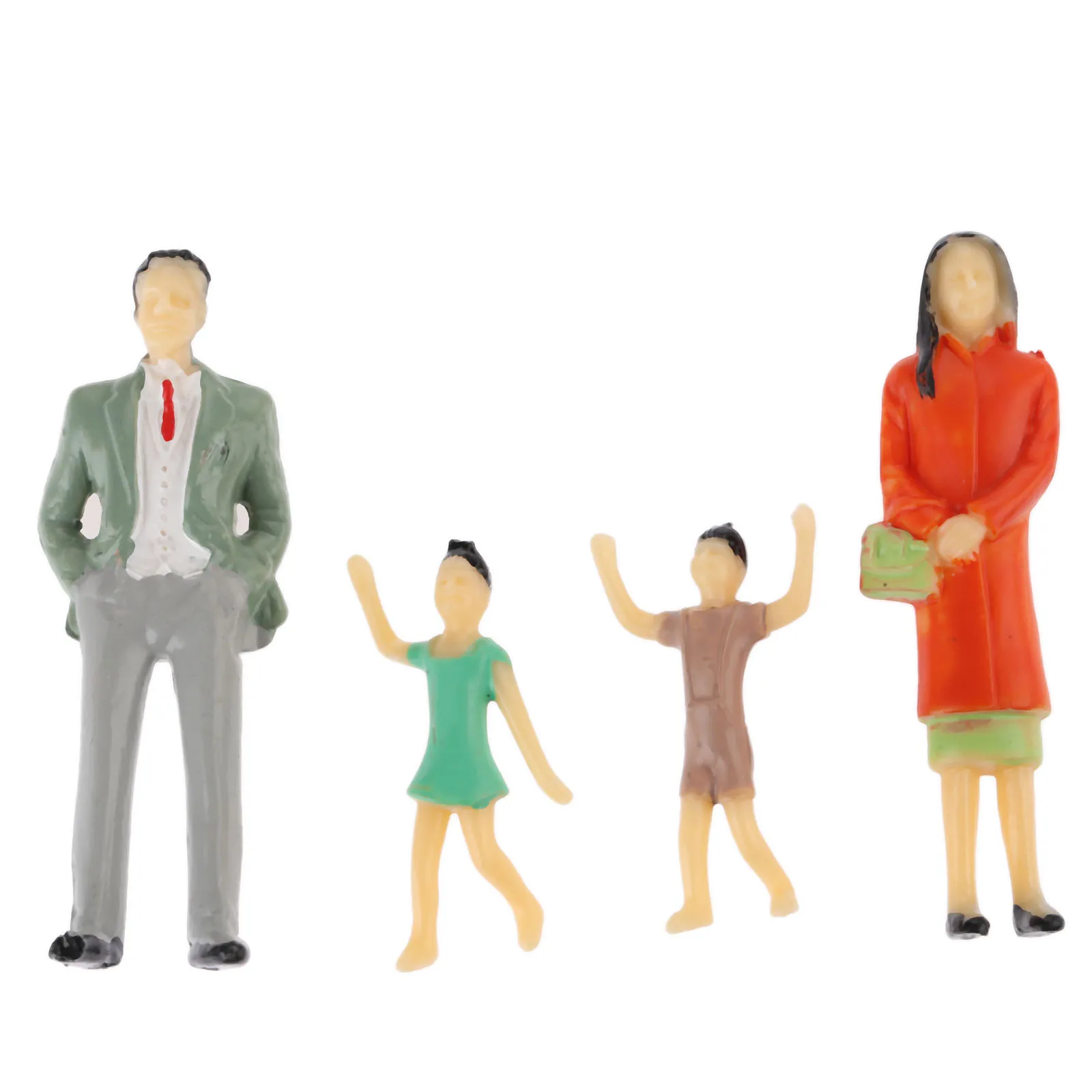 10pcs/lot 1:30 Multicolor Model People Miniature Figures Architectural Models Human Scale Model 65MM Plastic Peoples For Layout miniature figurines miniature ornament