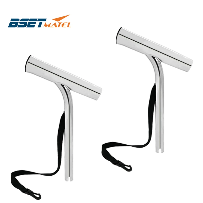 2PCS Mirror Polished Stainless steel 316 Outrigger Fishing Rod Pole Holder pole bracket support for Marine Boat Yacht  tackle