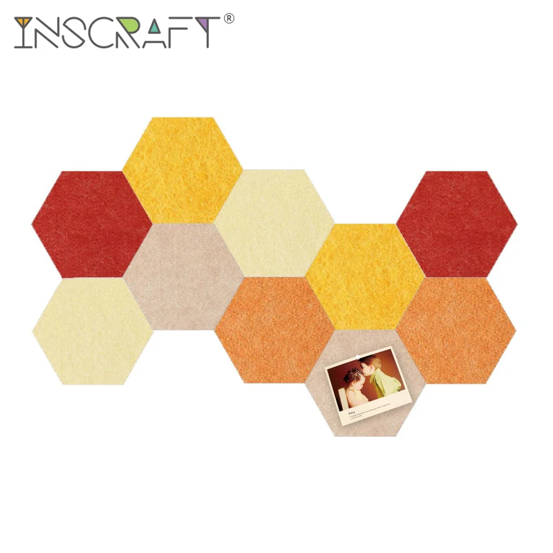 Adhesive Felt Bulletin Board Wall Mounted Memo Board Decorative Photo Picture Display Frame for Display Office School Notice afbeelding