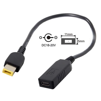 

CY 10pcs/lot Cablecc Type C USB 3.1 USB-C to Rectangle 11.0*5.0mm Power Plug PD Emulator Trigger Cable for ThinkPad X1 Carbon