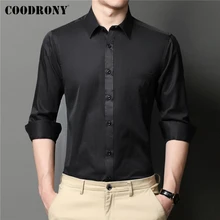 

COODRONY Brand Cotton Shirts Men Clothes Spring Autumn New Arrival Classic Casual Solid Color Slim Long Sleeve Shirt S-5XL Z6002