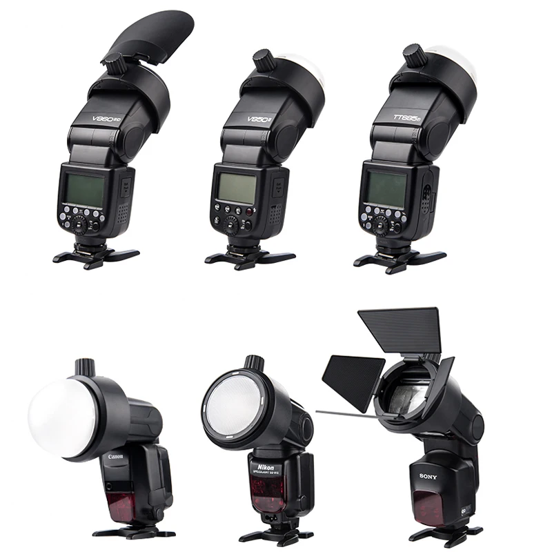In-Stock-Godox-S-R1-with-AK-R1-Flash-Speedlight-Adapter-Barn-Door-Snoot-Color-Filter(4)