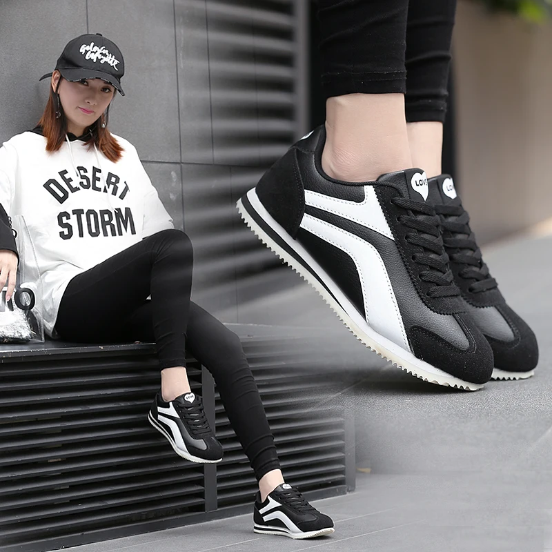 New Unisex Autumn Leather Casual Sneakers Women Breathable Flat Wear-resistant Walking Shoes Men Jogging Agam Sports Shoes