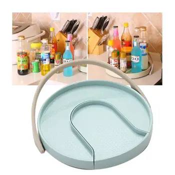 

Countertop 360Degree Rotation Storage Rack Drink Organizer Holder Pull-Out Drawer Spice Jar Condiment Bottles Tray Kitchen Shelf